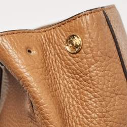 Pre Owned Michael Kors Brown Leather Cecelia Crossbody Bag