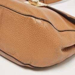 Pre Owned Michael Kors Brown Leather Cecelia Crossbody Bag