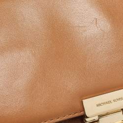 Pre Owned Michael Kors Brown Leather Cecelia Crossbody Bag