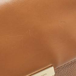 Pre Owned Michael Kors Brown Leather Cecelia Crossbody Bag