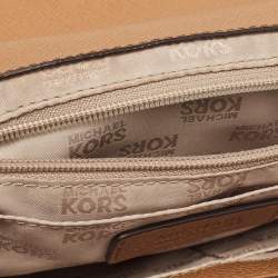 Pre Owned Michael Kors Brown Leather Cecelia Crossbody Bag