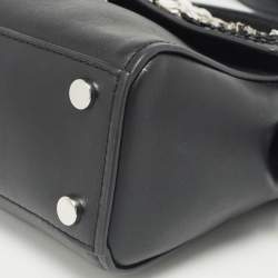 Pre Owned حقيبة مايكل كورس بريستول يد علوية جلود سوداء مزخرفة