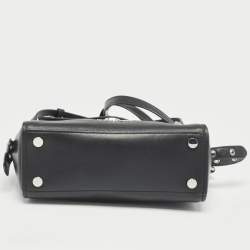 Pre Owned حقيبة مايكل كورس بريستول يد علوية جلود سوداء مزخرفة