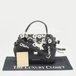 Pre Owned حقيبة مايكل كورس بريستول يد علوية جلود سوداء مزخرفة