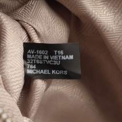 Pre Owned Michael Kors White Leather Laser Cut East West Crossbody Bag