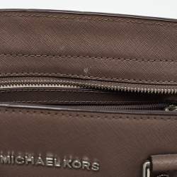 Pre Owned Michael Kors Dark Beige Leather Medium Selma Tote