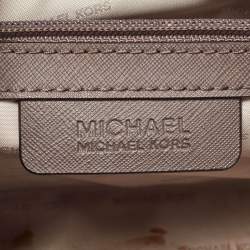 Pre Owned Michael Kors Dark Beige Leather Medium Selma Tote