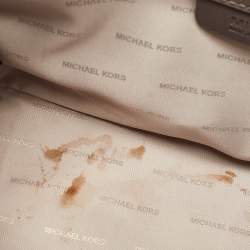 Pre Owned Michael Kors Dark Beige Leather Medium Selma Tote