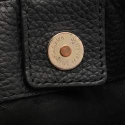 Pre Owned Michael Kors Black Leather Jet Set Tote