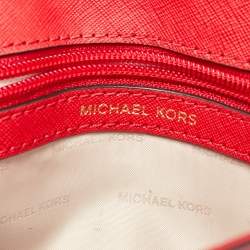 Michael Kors Red Leather Mini Ava Top Handle Bag