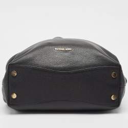 Pre Owned Michael Kors Black Leather Large Raven Shoulder Bag