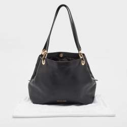 Pre Owned Michael Kors Black Leather Large Raven Shoulder Bag