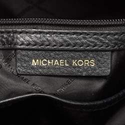 Pre Owned Michael Kors Black Leather Large Raven Shoulder Bag