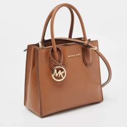 Michael Kors Brown Leather Small Mercer Tote