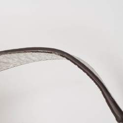 Pre Owned Michael Kors Silver Croc Embossed Leather Crossbody Bag