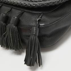 Michael Kors Black Leather Moroccan Saddle Crossbody Bag