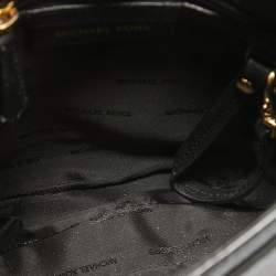 Michael Kors Black Leather Moroccan Saddle Crossbody Bag