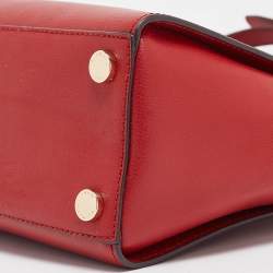 Pre Owned Michael Kors Red Leather Medium Selma Satchel