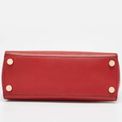 Pre Owned Michael Kors Red Leather Medium Selma Satchel