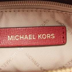 Pre Owned Michael Kors Red Leather Medium Selma Satchel