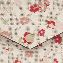 Michael Kors Multicolor Signature Floral Coated Canvas Envelope Belt Bag