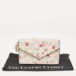 Michael Kors Multicolor Signature Floral Coated Canvas Envelope Belt Bag