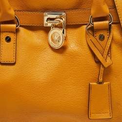 Michael Kors Mustard Leather Hamilton North South Tote