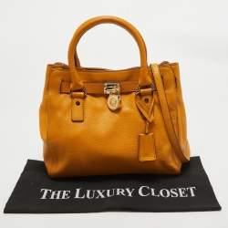Michael Kors Mustard Leather Hamilton North South Tote