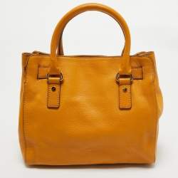 Michael Kors Mustard Leather Hamilton North South Tote