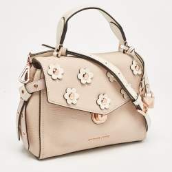 Pre Owned Michael Kors Tricolor Leather Small Embellished Bristol Top Handle Bag