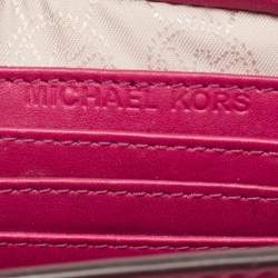 Pre Owned Michael Kors Fuchsia Pink Quilted Leather Micro Selma Tote