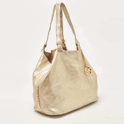 Michael Kors Gold Soft Leather Colgate Tote