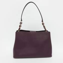 Michael Kors Purple Leather Sofia Satchel