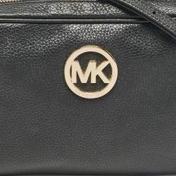 Michael Kors Black Leather Camera Crossbody Bag