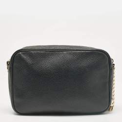 Michael Kors Black Leather Camera Crossbody Bag