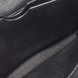 Pre Owned Michael Kors Black Leather Jet Set Flap Crossbody Bag