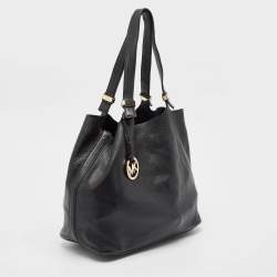 Pre Owned Michael Kors Black Soft Leather Colgate Tote