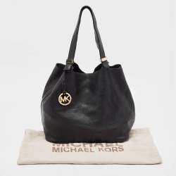 Pre Owned Michael Kors Black Soft Leather Colgate Tote