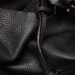 Pre Owned Michael Kors Black Soft Leather Colgate Tote