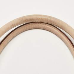 Pre Owned Michael Kors Beige/Off White Signature Coated Canvas and Leather East/West Hamilton Tote