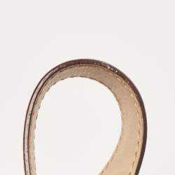 Pre Owned Michael Kors Beige/Off White Signature Coated Canvas and Leather East/West Hamilton Tote