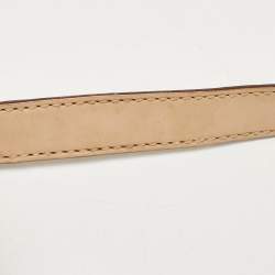 Pre Owned Michael Kors Beige/Off White Signature Coated Canvas and Leather East/West Hamilton Tote