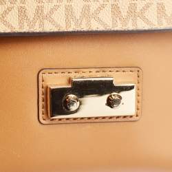 Pre Owned Michael Kors Tricolor Signature Coated Canvas Kinsley Top Handle Bag