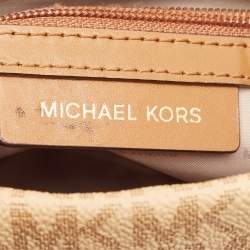 Pre Owned Michael Kors Tricolor Signature Coated Canvas Kinsley Top Handle Bag