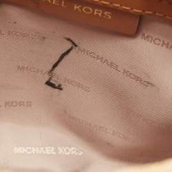 Pre Owned Michael Kors Tricolor Signature Coated Canvas Kinsley Top Handle Bag