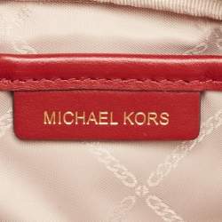 Michael Kors Red Matelasse Leather Utility Belt Bag