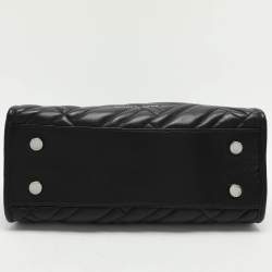 Pre Owned Michael Kors Black Quilted Leather Kathy Satchel