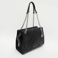 Pre Owned Michael Kors Black Quilted Leather Kathy Satchel