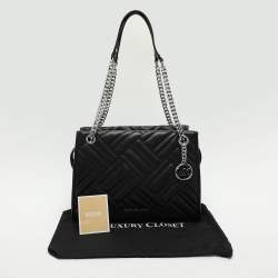 Pre Owned Michael Kors Black Quilted Leather Kathy Satchel