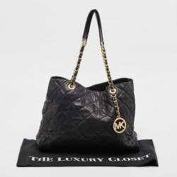 Michael Kors Black Quilted Leather Susannah Tote